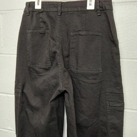 Barrel Cargo Pants Black Jeans Womens Size MEDIUM 28x26 Pockets - Picture 3 of 12